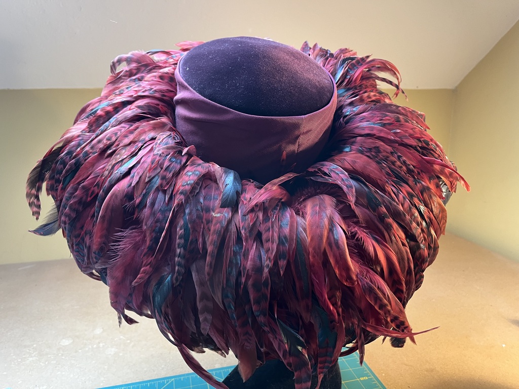 Burgundy Rooster FeathersB